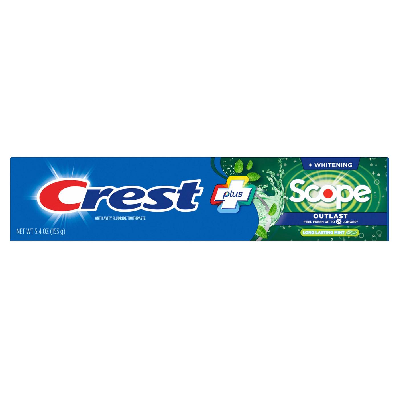 Crest Complete + Scope Outlast Whitening Toothpaste - Long Lasting Mint; image 1 of 7