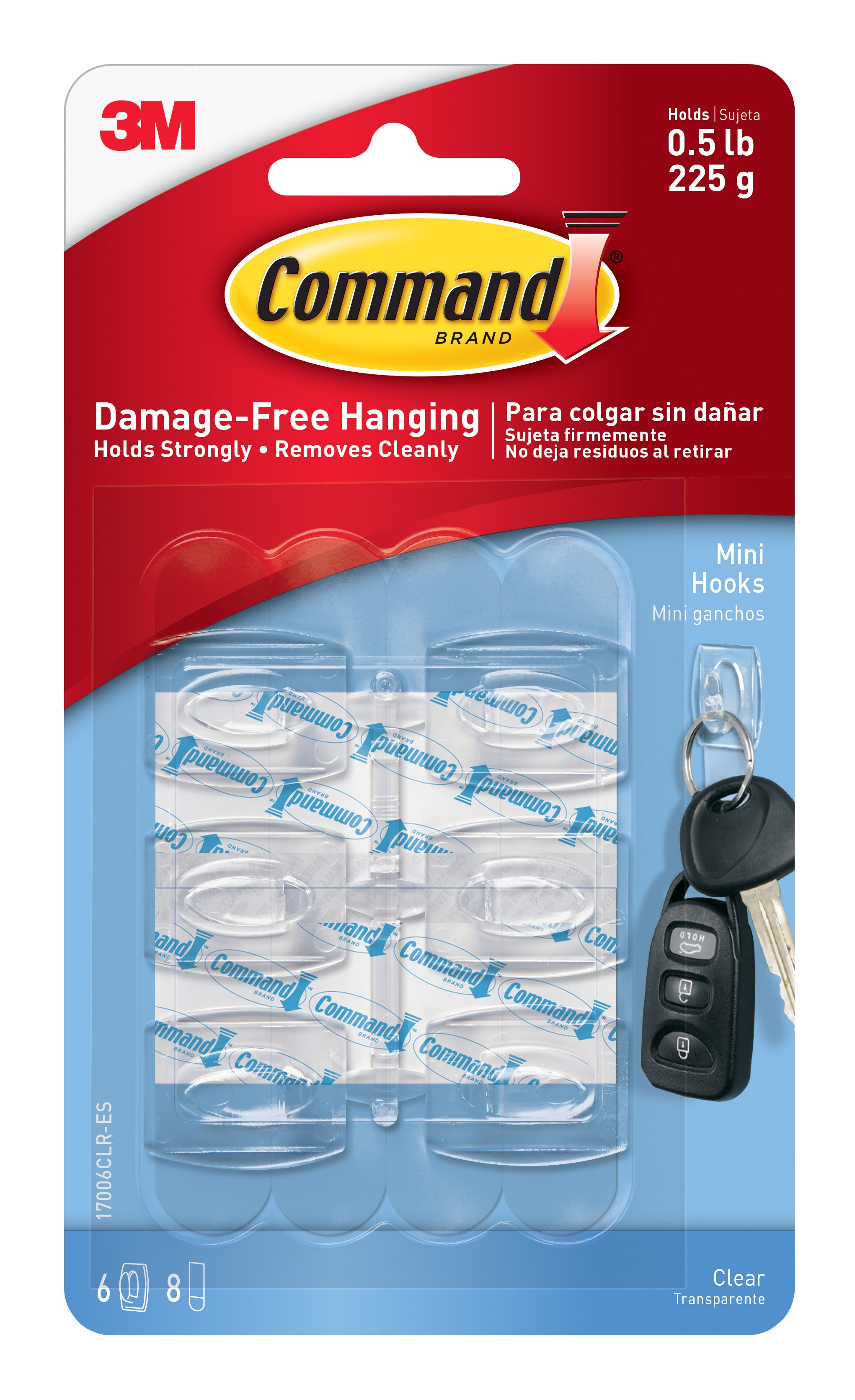 Command 3M Clear Hooks and Small Strips - Shop Hooks & Picture