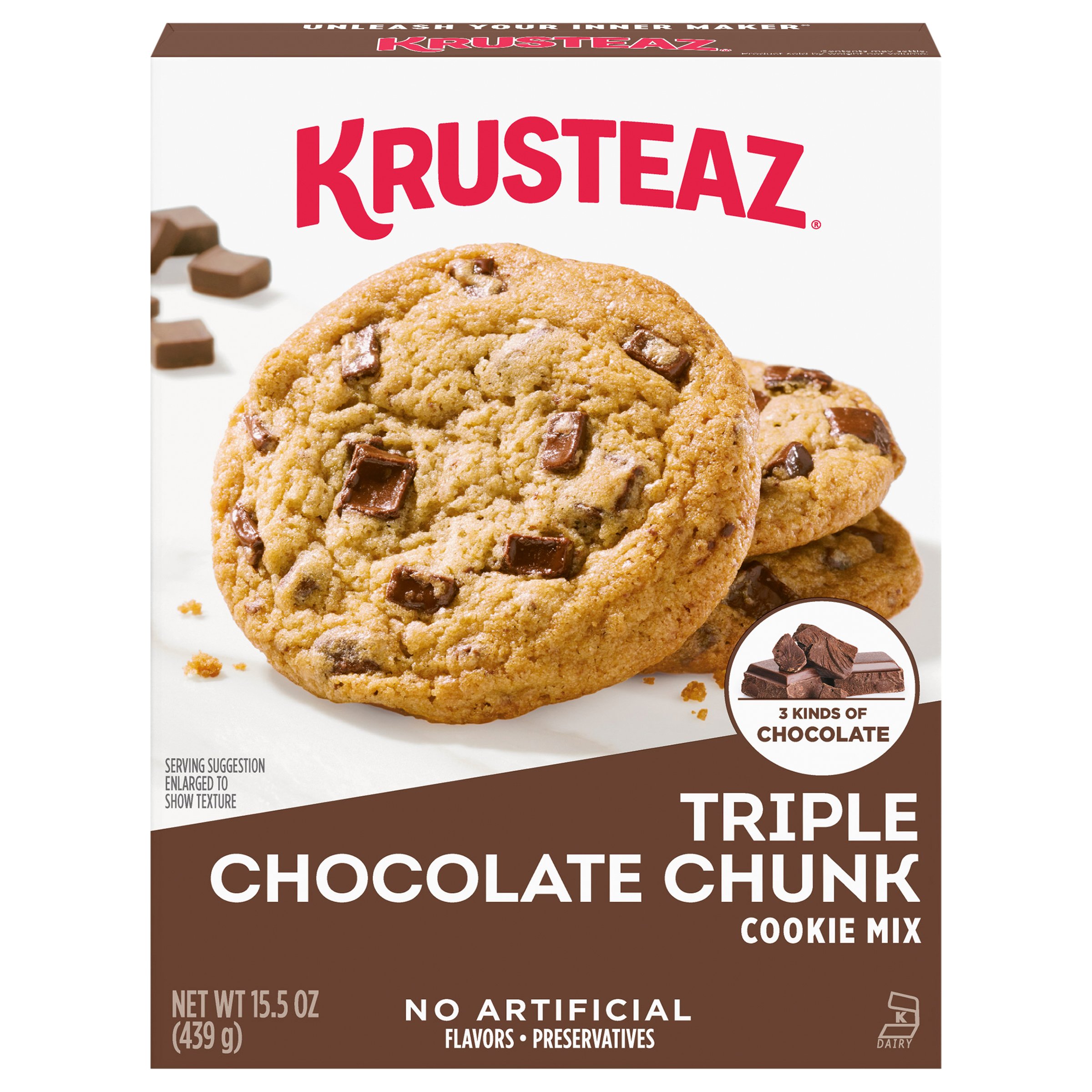 Krusteaz Triple Chocolate Chunk Cookie Mix Shop Baking Mixes at HEB