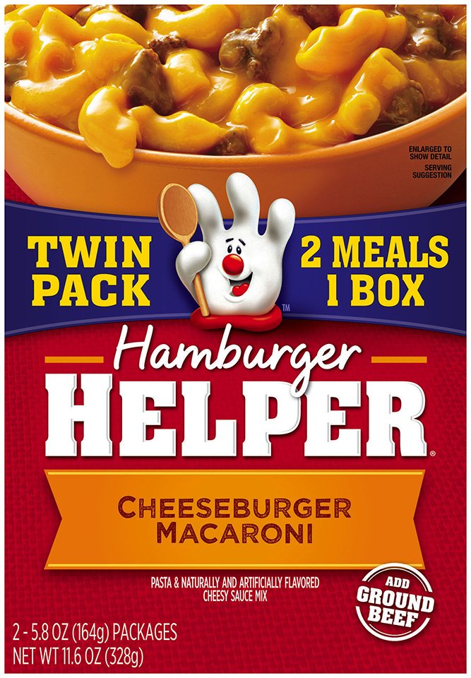 Hamburger Helper Double Cheeseburger Macaroni 2.1 Oz Twin Pack