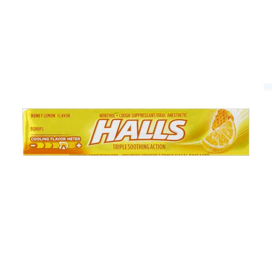 Halls Triple Soothing Action Cough Drops Honey Lemon Shop Cough
