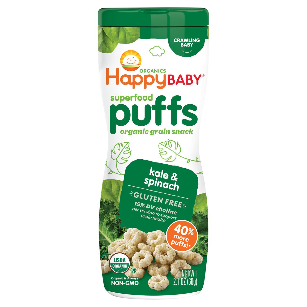 Happy Baby Organics Superfood Puffs - Kale & Spinach - Shop Toddler ...