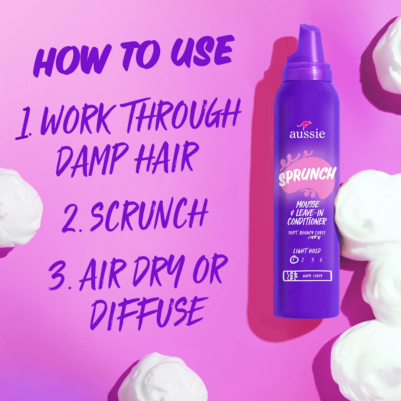 Aussie Sprunch Mousse & Leave-In Conditioner; image 2 of 10