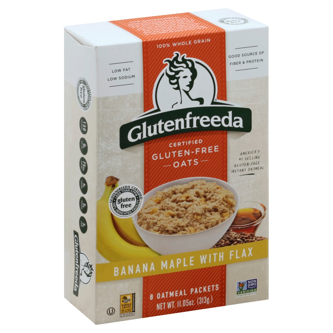 Glutenfreeda's Instant Oatmeal Banana Maple with Flax Shop Oatmeal