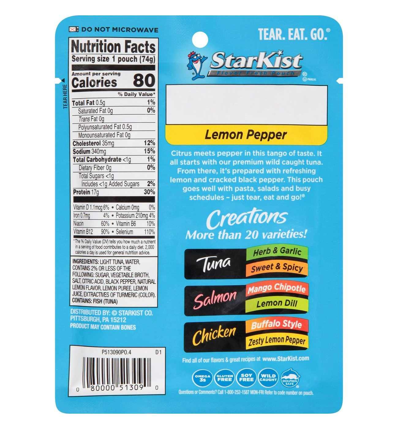 StarKist Tuna Creations Lemon Pepper Tuna Pouch; image 3 of 3