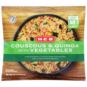 H-E-B Steam in Bag Couscous, Quinoa & Vegetables, 12 oz