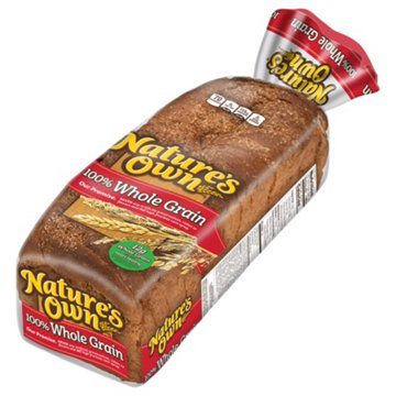Nature's Own 100% Whole Grain Sliced Bread, 20 oz