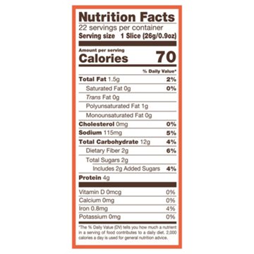 Nature's Own 100% Whole Grain Sliced Bread, 20 oz