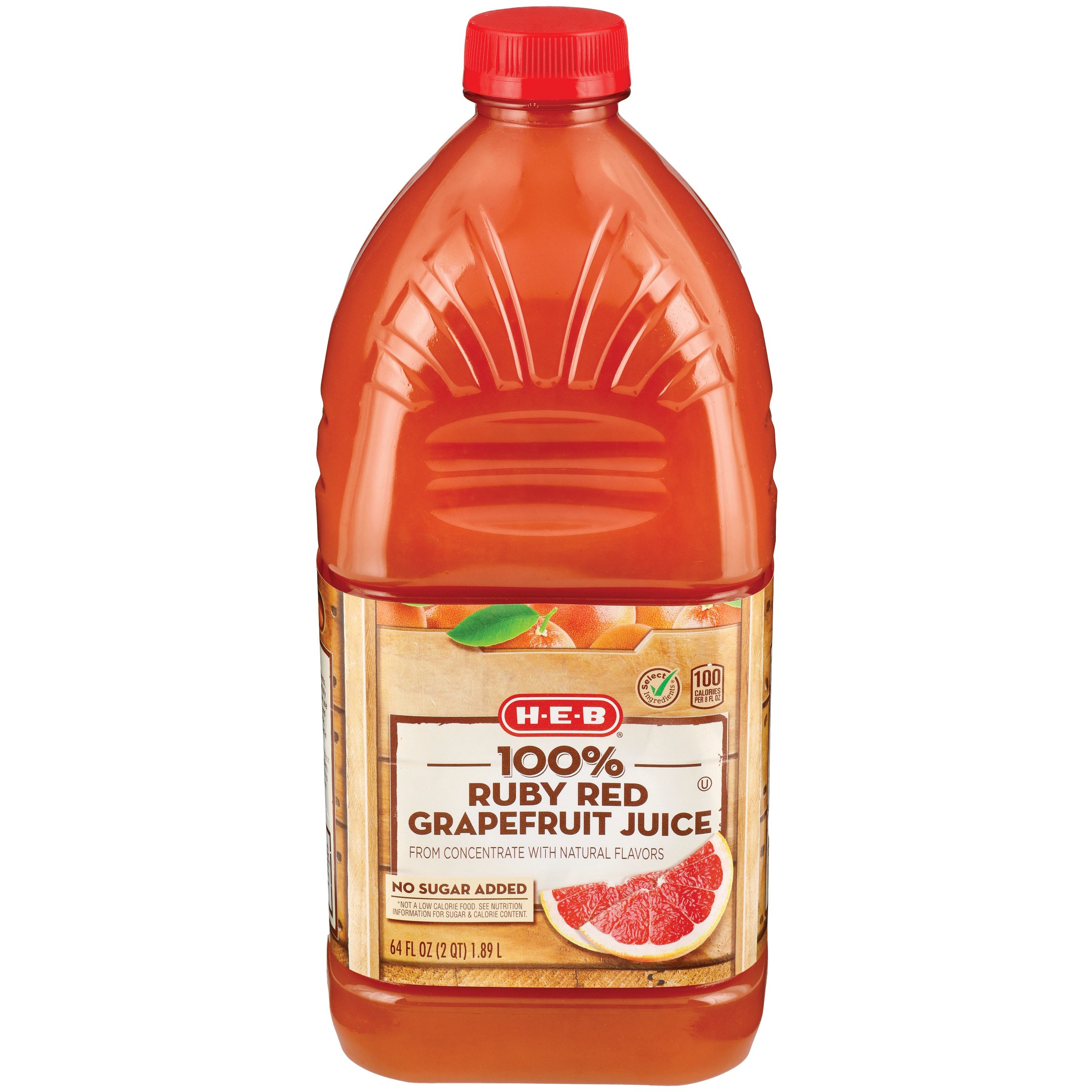 H E B Select Ingredients 100 Ruby Red Grapefruit Juice Shop Juice At 
