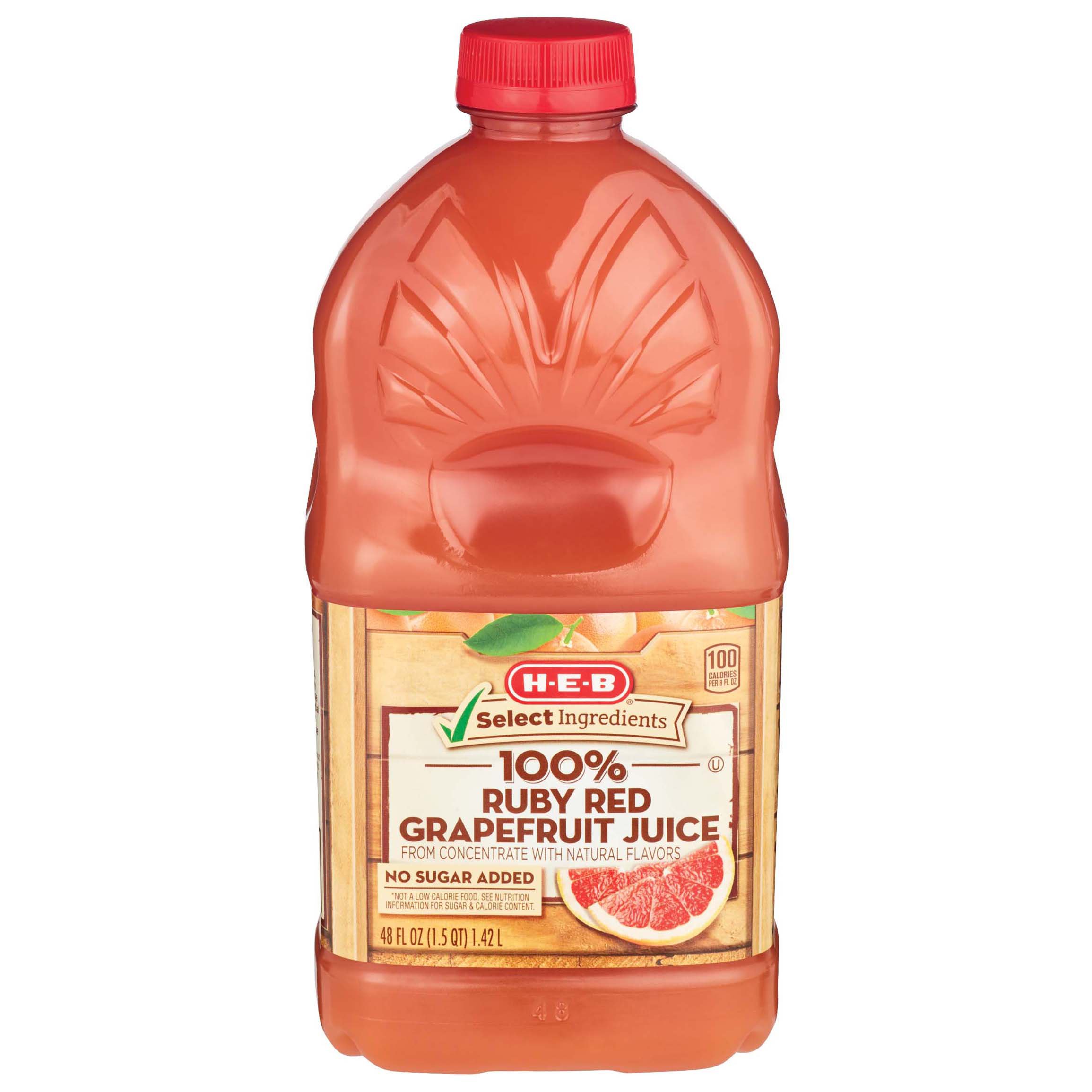 HEB Select Ingredients 100 Ruby Red Grapefruit Juice Shop Juice at