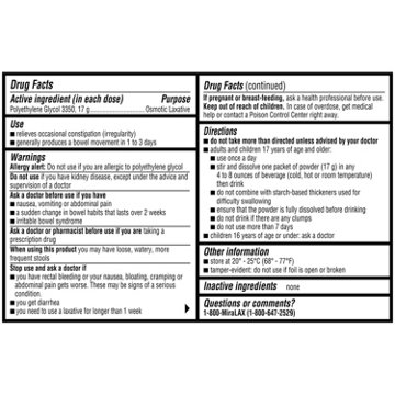MiraLAX Laxative Powder Packets