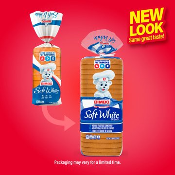 Bimbo Soft White Bread, 20 oz
