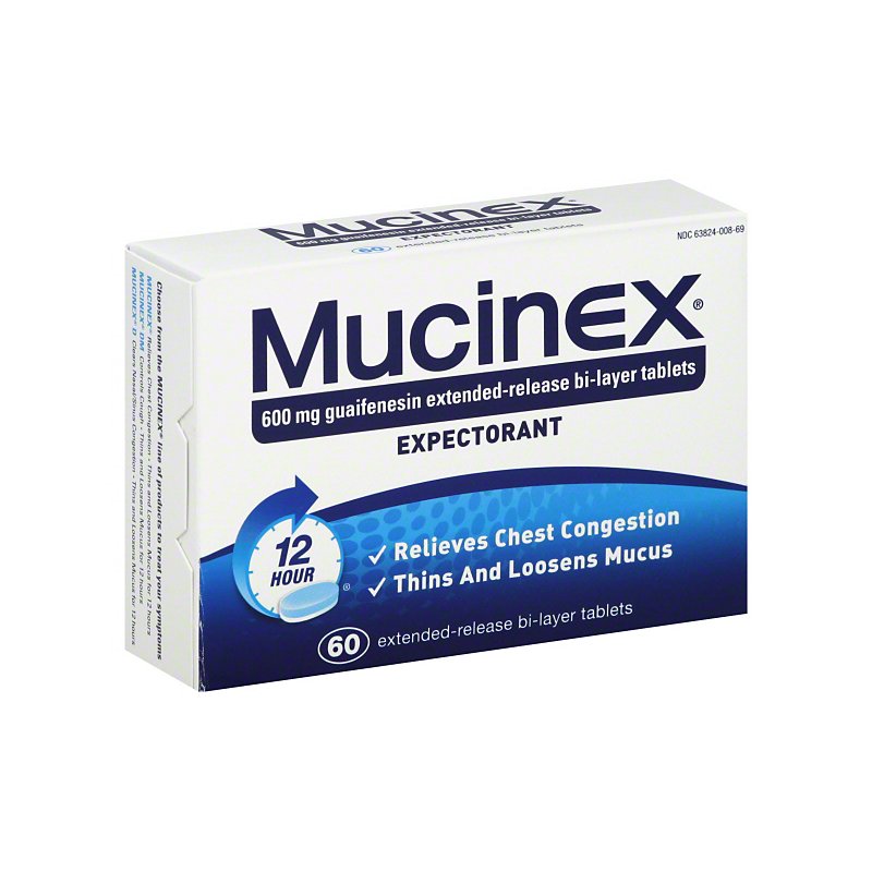 Mucinex 12 Hour Expectorant Guaifenesin 600 Mg Extended Release By Layer Tablets Shop
