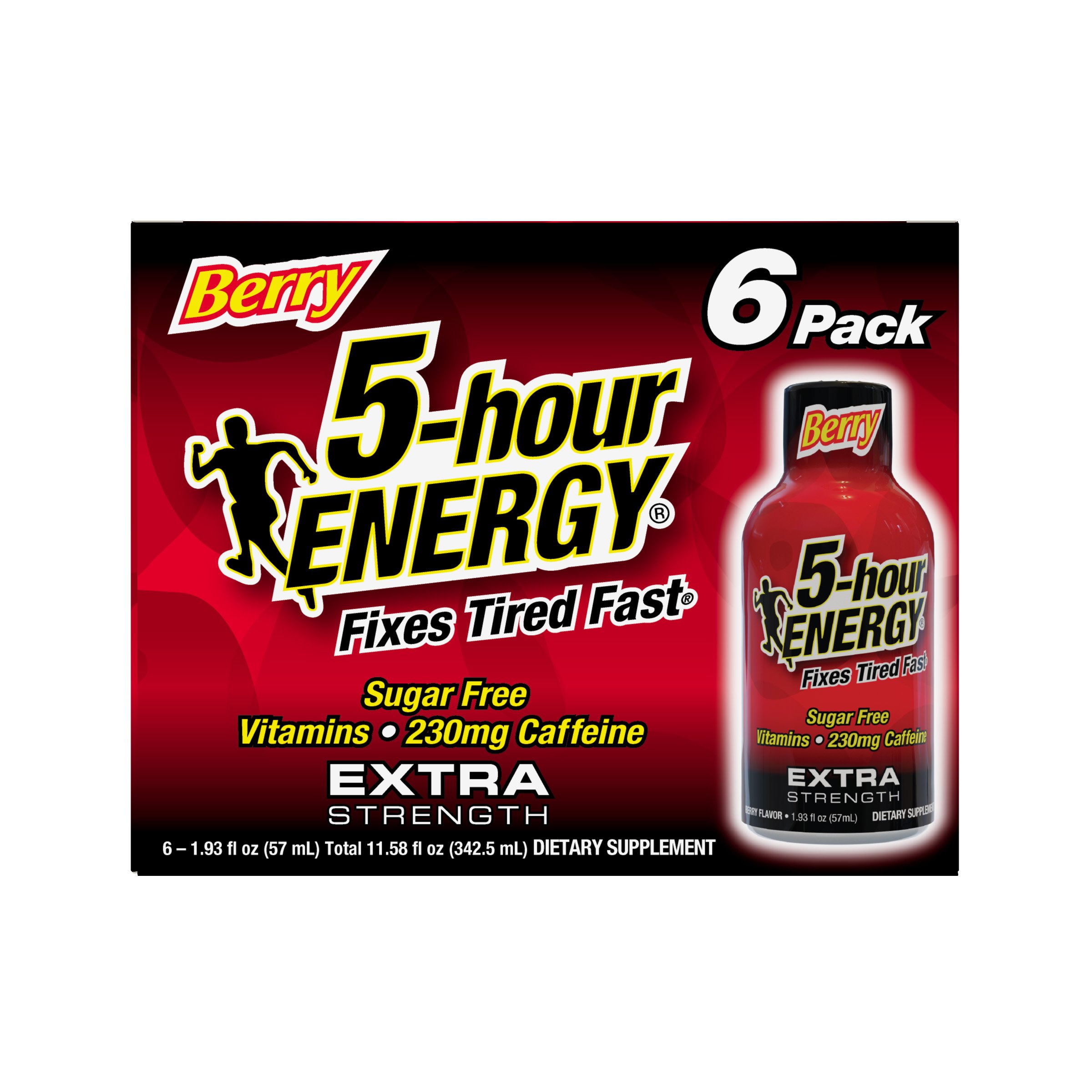 5-hour ENERGY Extra Strength Berry Shot 6 Pk - Shop Sports & Energy ...