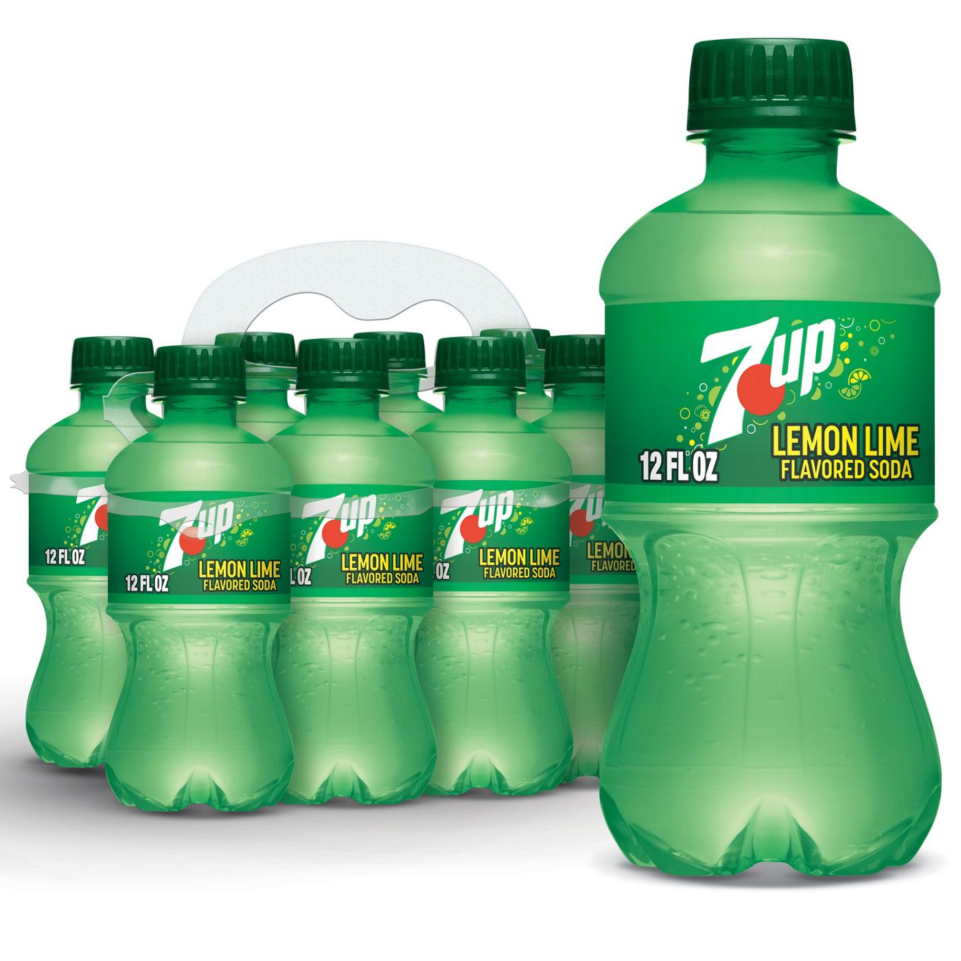 7UP Lemon Lime Soda 8 pk Bottles; image 1 of 5