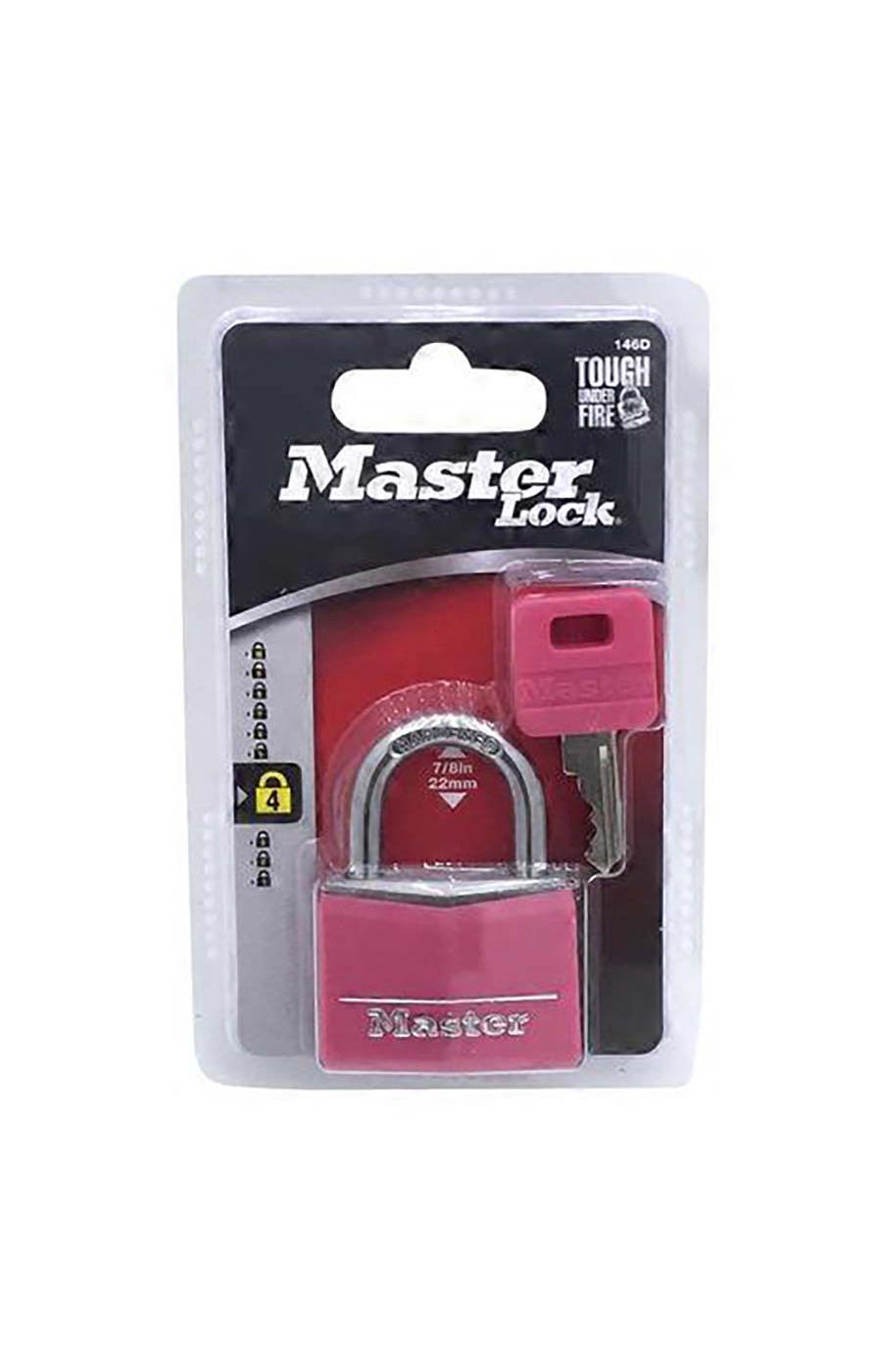 Master Lock 146D Solid Body Padlock - Pink; image 1 of 2