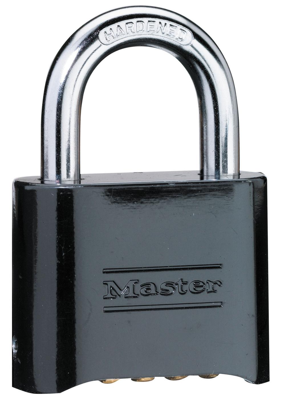 Master Lock 178D Wide Set Your Own Combination Solid Body Padlock - Black; image 2 of 2