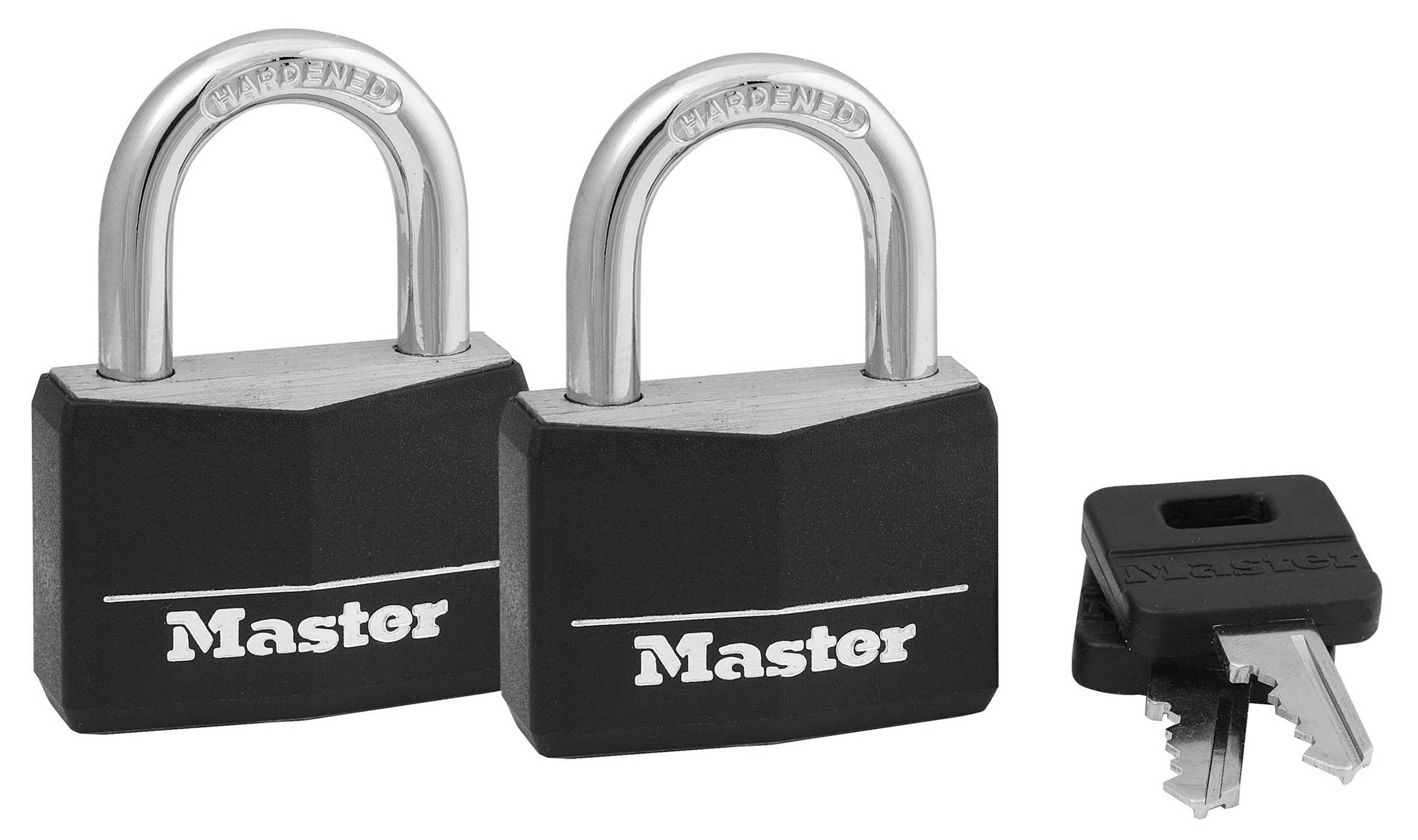 Master Lock 141T Wide Covered Solid Body Padlock - Black; image 2 of 2