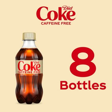 Diet Coke Caffeine Free Soda Soft Drink 8 pk Bottles