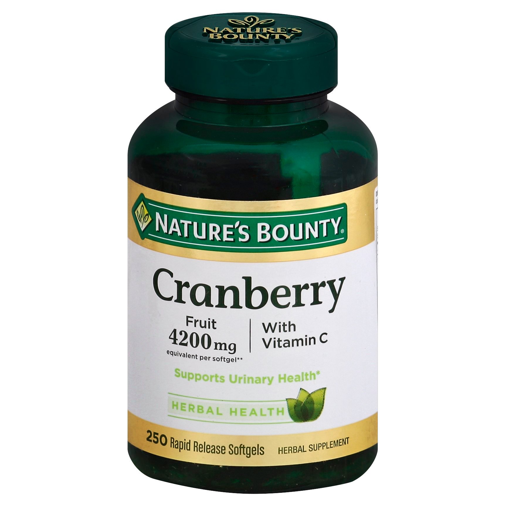Nature's Bounty Cranberry with Vitamin C 4200 mg Softgels Shop Herbs