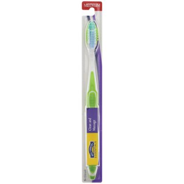 Hill Country Essentials Clean and Massage Medium Toothbrush - Colors May Vary, ea