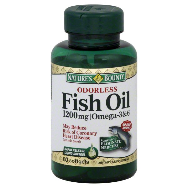 Nature's Bounty Odorless Fish Oil 1200 mg Omega3 and 6 Softgels Shop Diet & Fitness at HEB