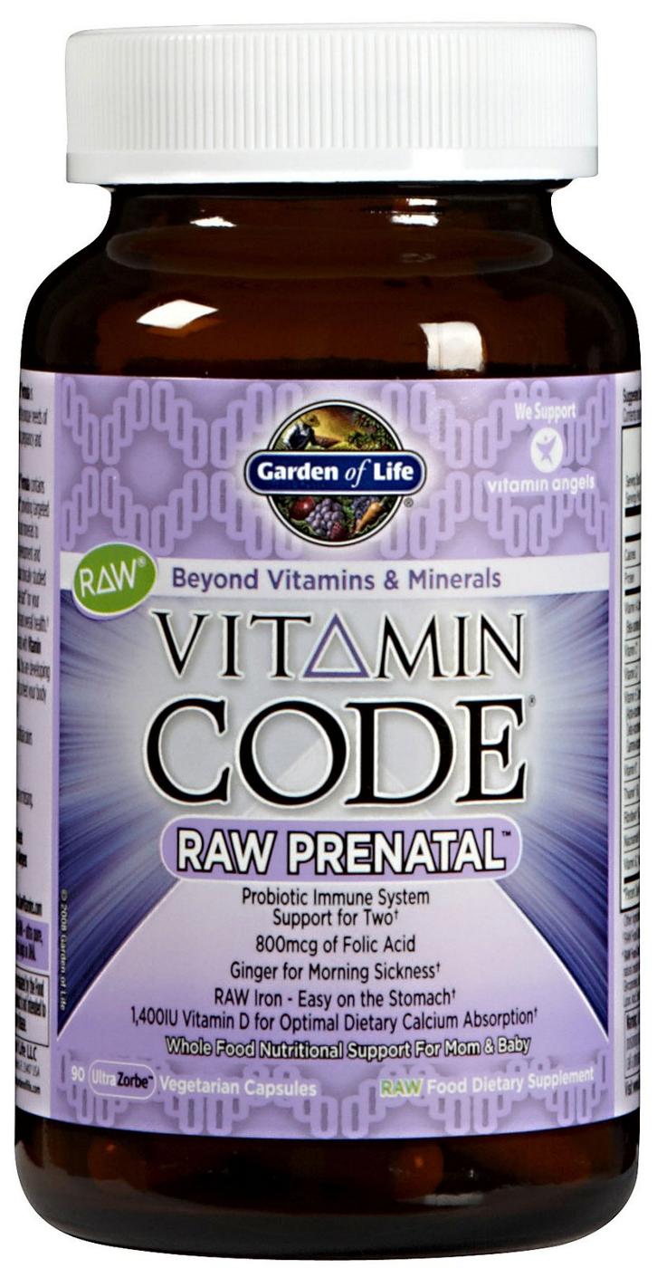 Garden of Life Vitamin Code Raw Prenatal Multivitamin Capsules; image 2 of 3