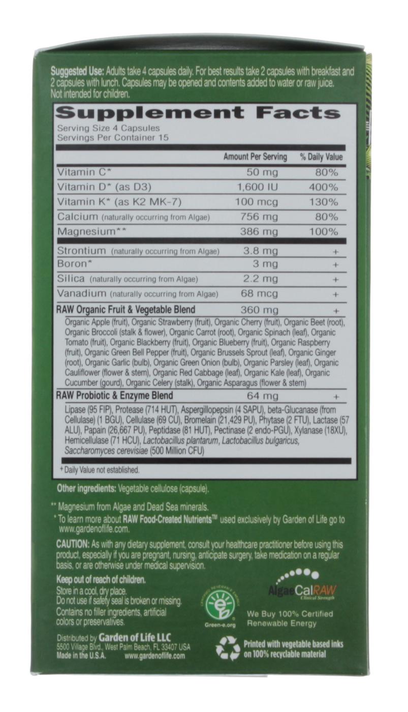 Garden of Life Vitamin Code Raw Calcium Capsules; image 2 of 2