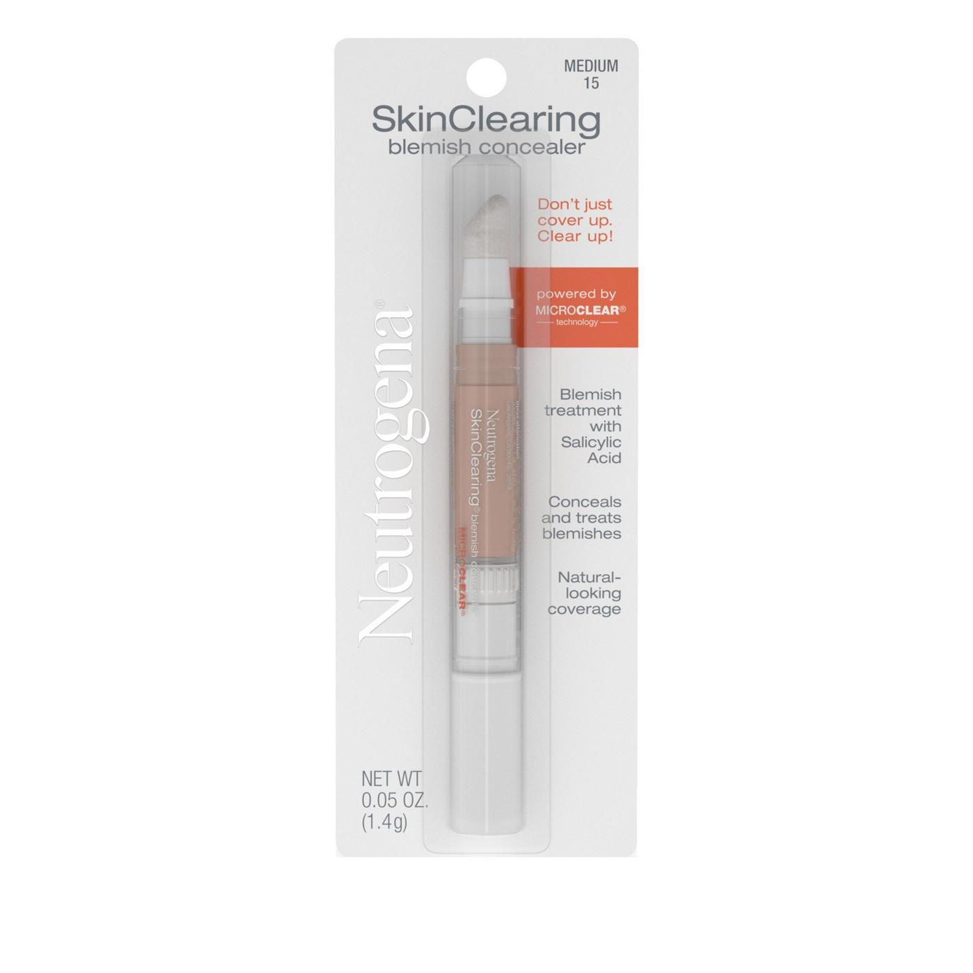 Neutrogena SkinClearing 15 Medium Blemish Concealer; image 1 of 4