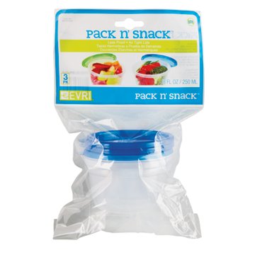 Evriholder Pack n' Snack 8oz Containers, 3 PK
