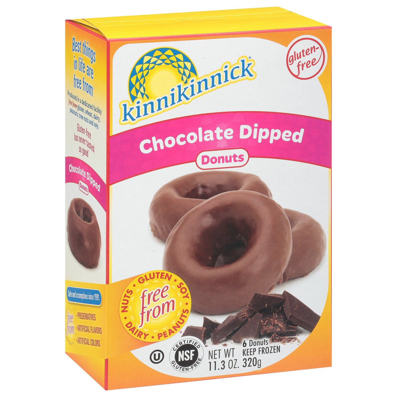 Kinnikinnick Foods Chocolate Dipped Donuts Shop Desserts & Pastries