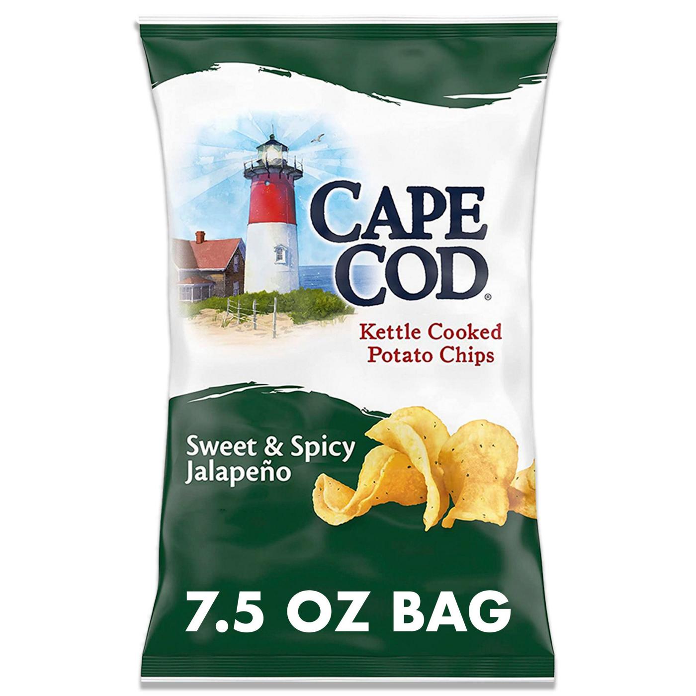 Cape Cod Sweet & Spicy Jalapeno Kettle Cooked Potato Chips; image 1 of 10