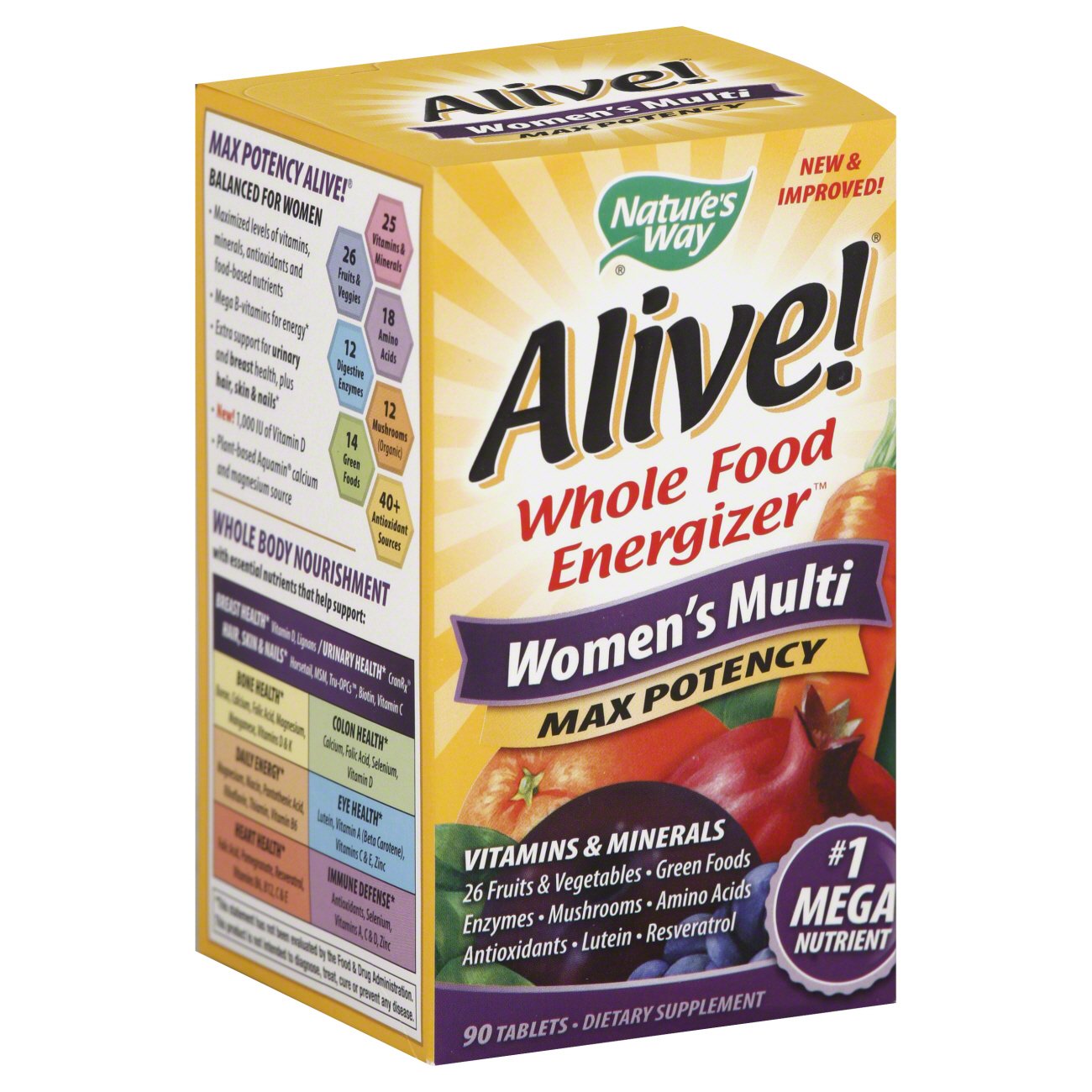 Alive Max 3 Daily Natures Way Alive! Womens Multi Vitamin Shop