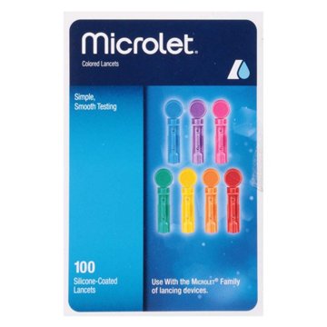 Microlet Colored Lancets, 100 ct