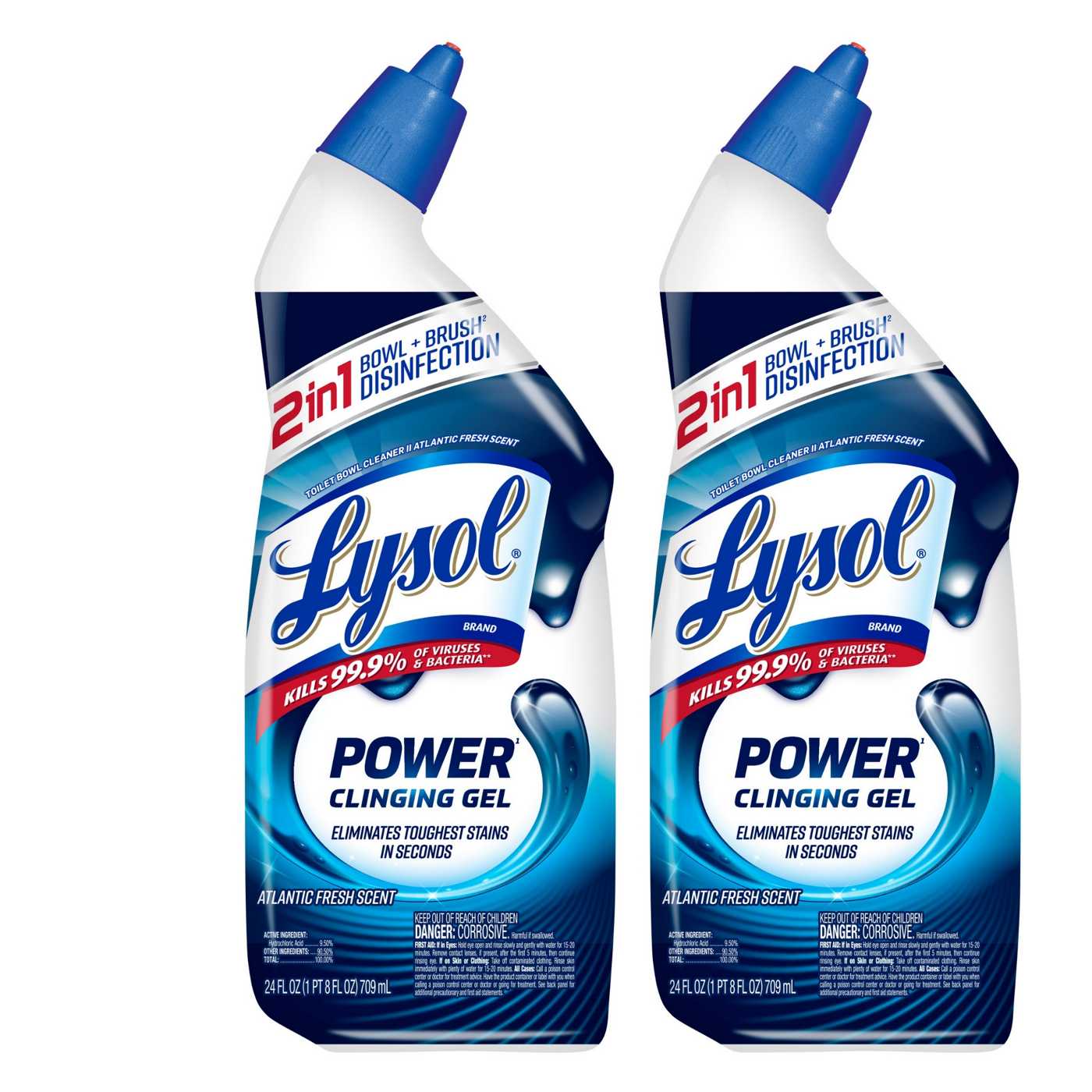 Lysol Toilet Bowl Cleaner Power Twin Pack; image 1 of 6