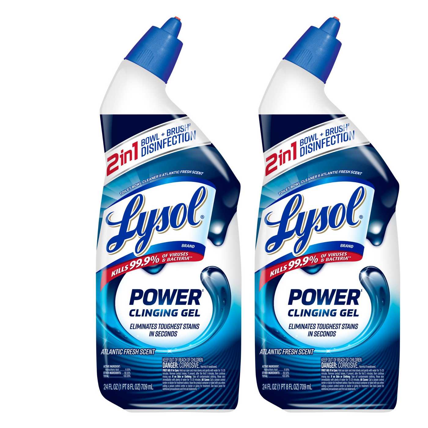 Lysol Power Toilet Bowl Cleaner Gel Cleaner and Disinfectant; image 1 of 6