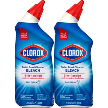 Clorox Rain Clean Toilet Bowl Cleaner with Bleach Value Pack, 2 pk