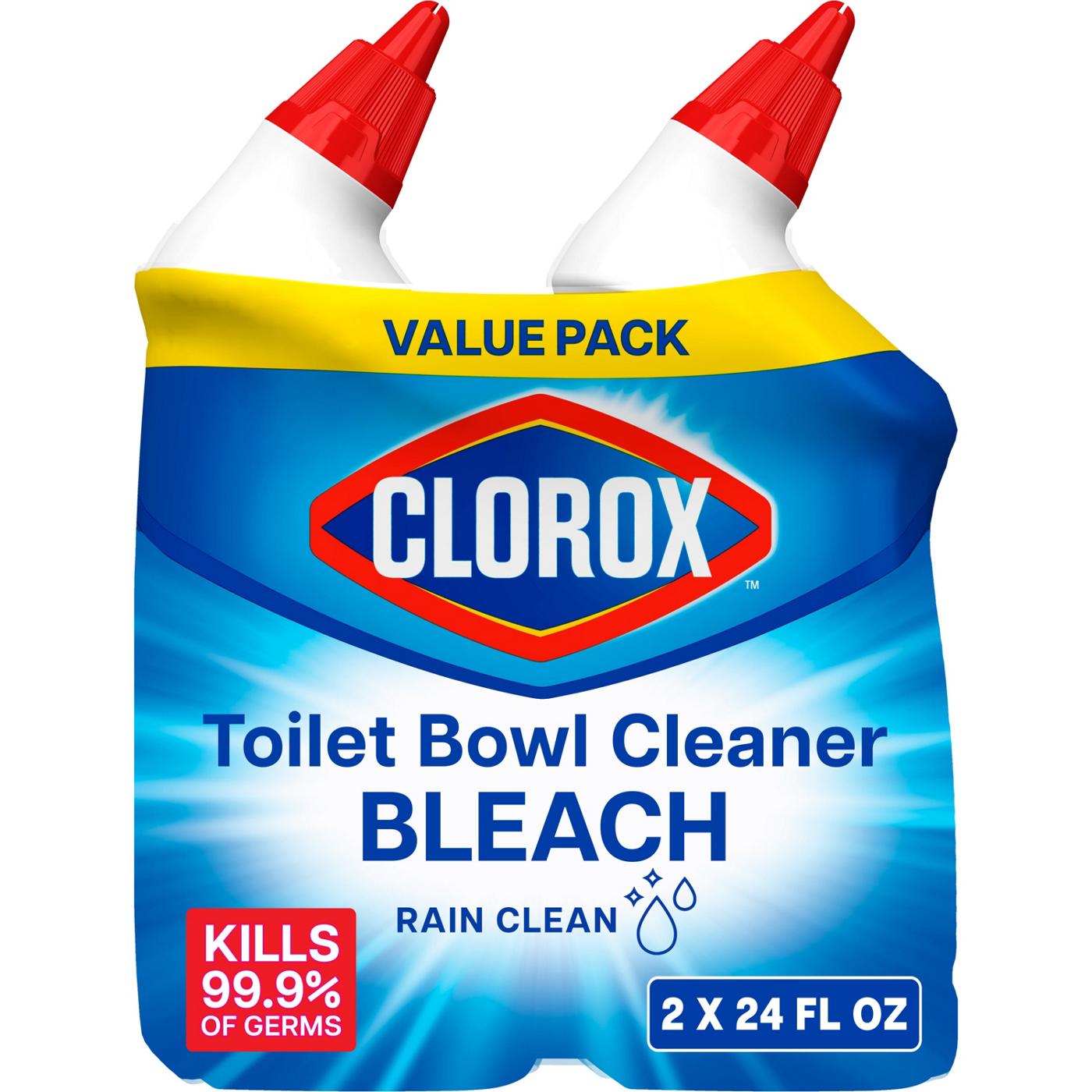 Clorox Rain Clean Toilet Bowl Cleaner with Bleach Value Pack; image 1 of 12