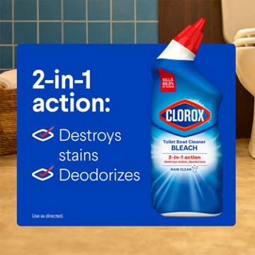 Clorox Rain Clean Toilet Bowl Cleaner with Bleach Value Pack, 2 pk