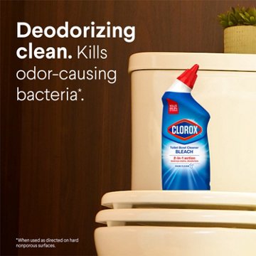 Clorox Toilet Bowl Cleaner with Bleach - Rain Clean, 48 oz