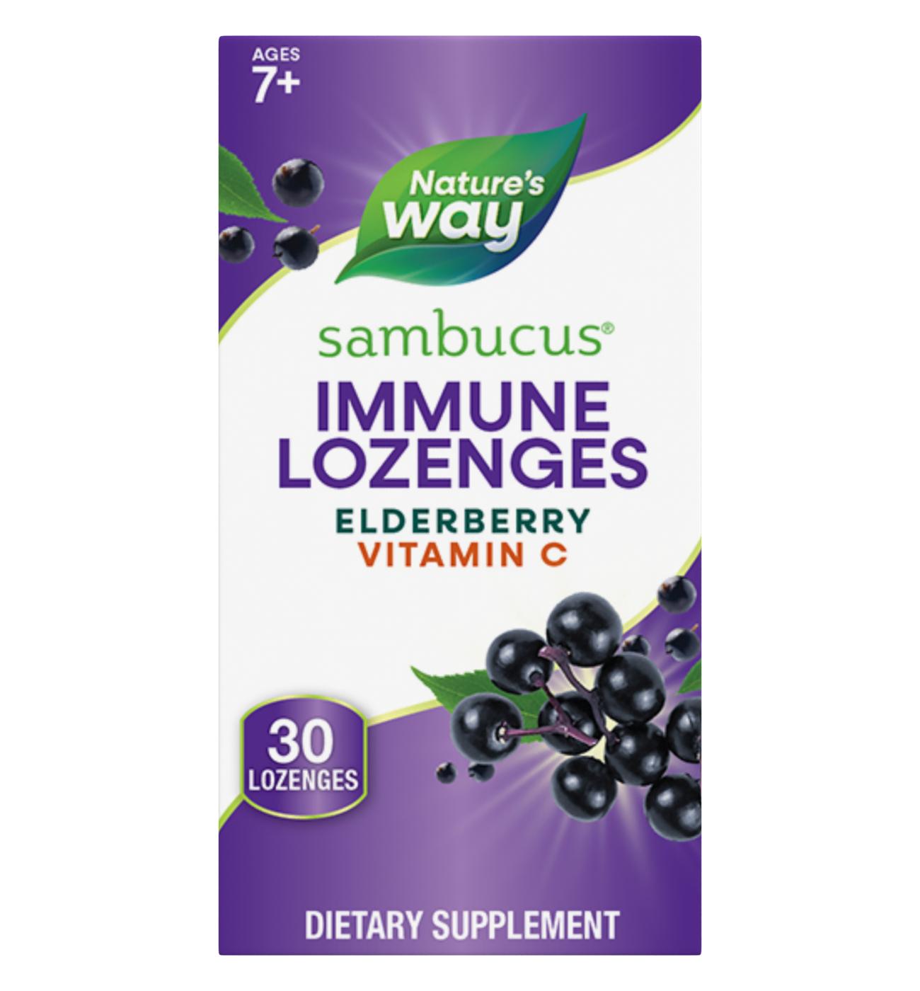 Nature's Way Sambucus Elderberry & Vitamin C Immune Lozenges; image 1 of 3