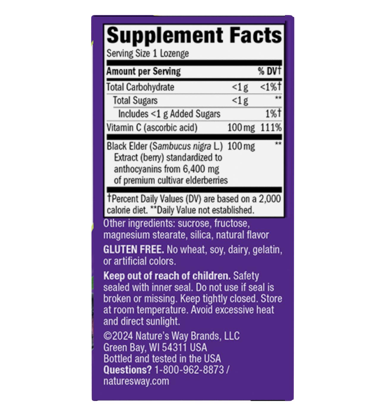 Nature's Way Sambucus Elderberry & Vitamin C Immune Lozenges; image 3 of 3