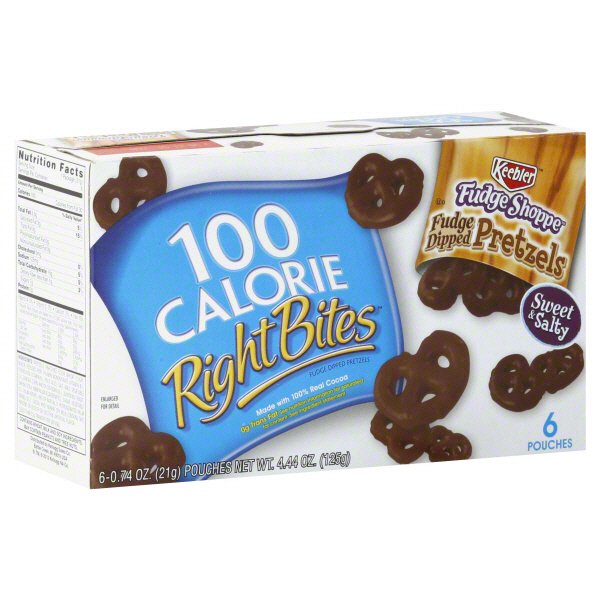 Keebler 100 Calorie Right Bites Fudge Shoppe Fudge Dipped Pretzels ...