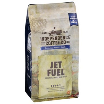 Independence Coffee Jet Fuel Dark Roast Whole Bean Coffee, 24 oz