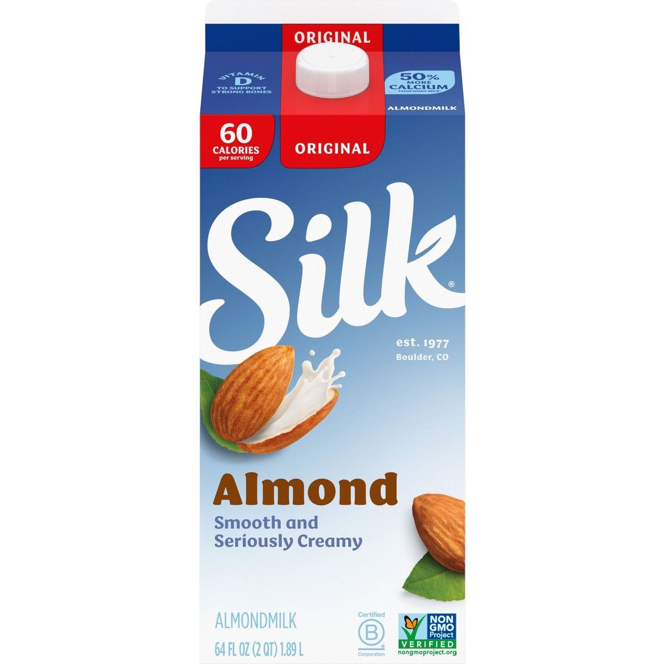 Silk Original Almond Milk, Half Gallon Shop Milk at HEB