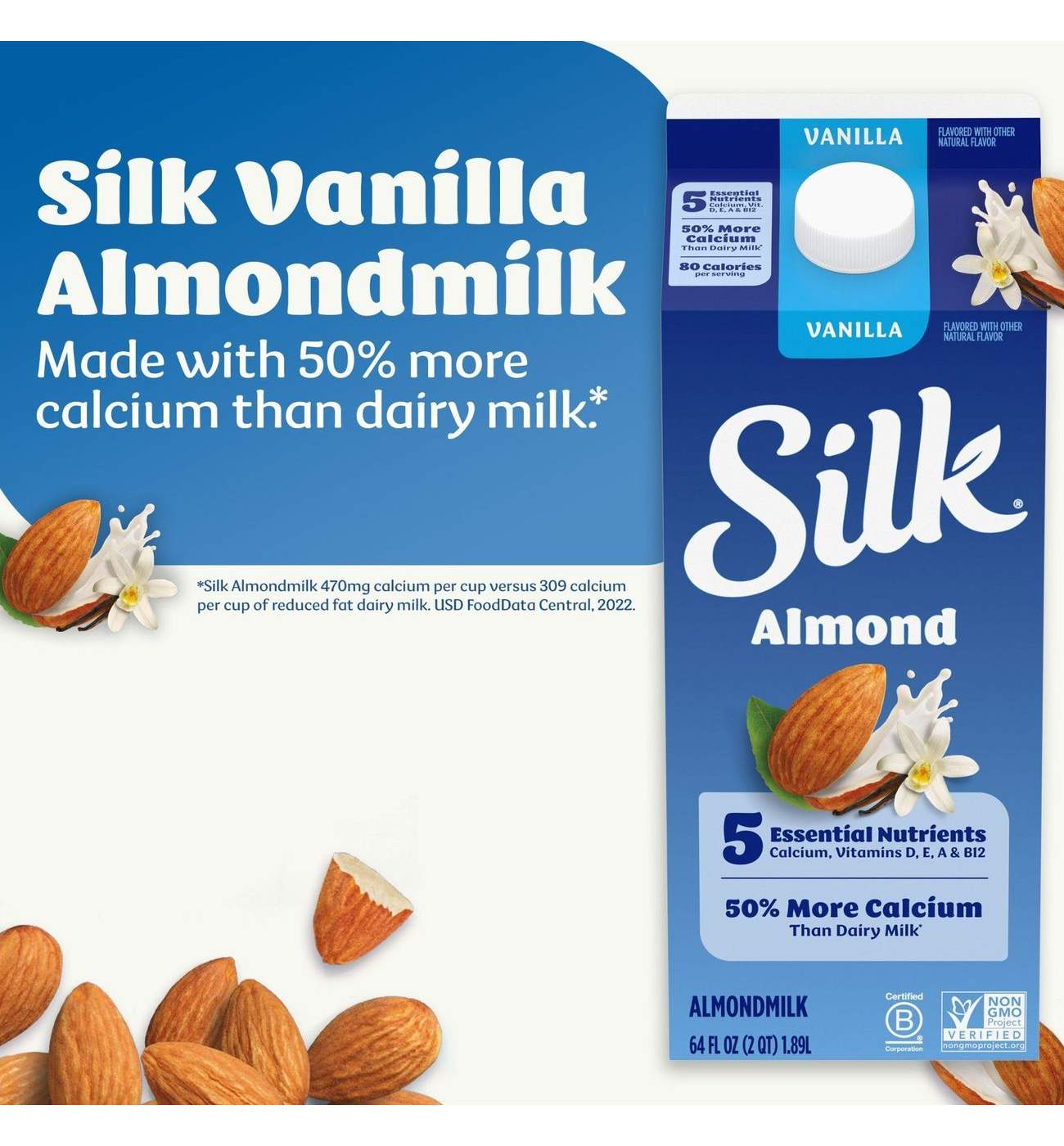 Silk Vanilla Almond Milk; image 9 of 10