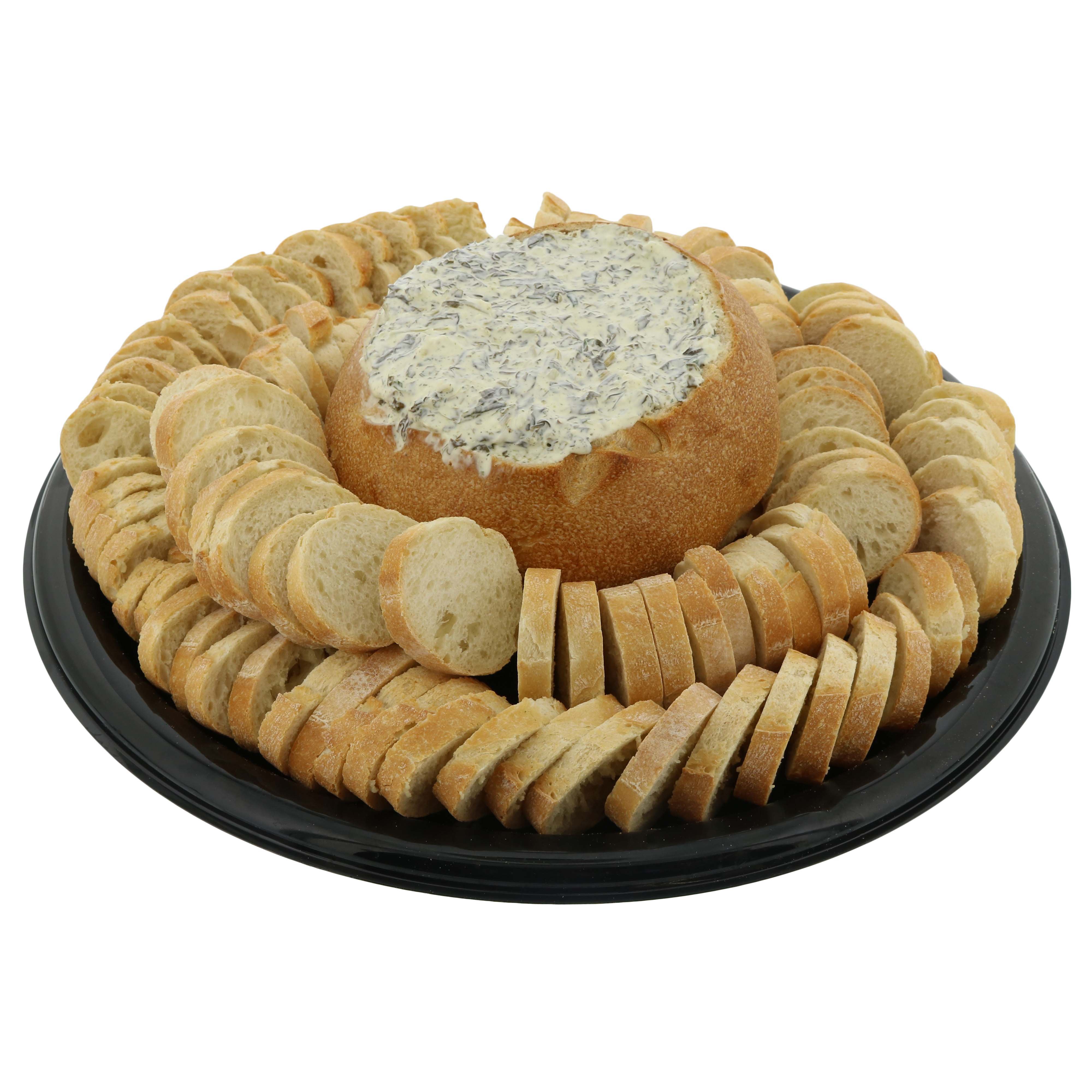 HEB Bakery Party Tray Round Sourdough Bread & Sliced Baguettes