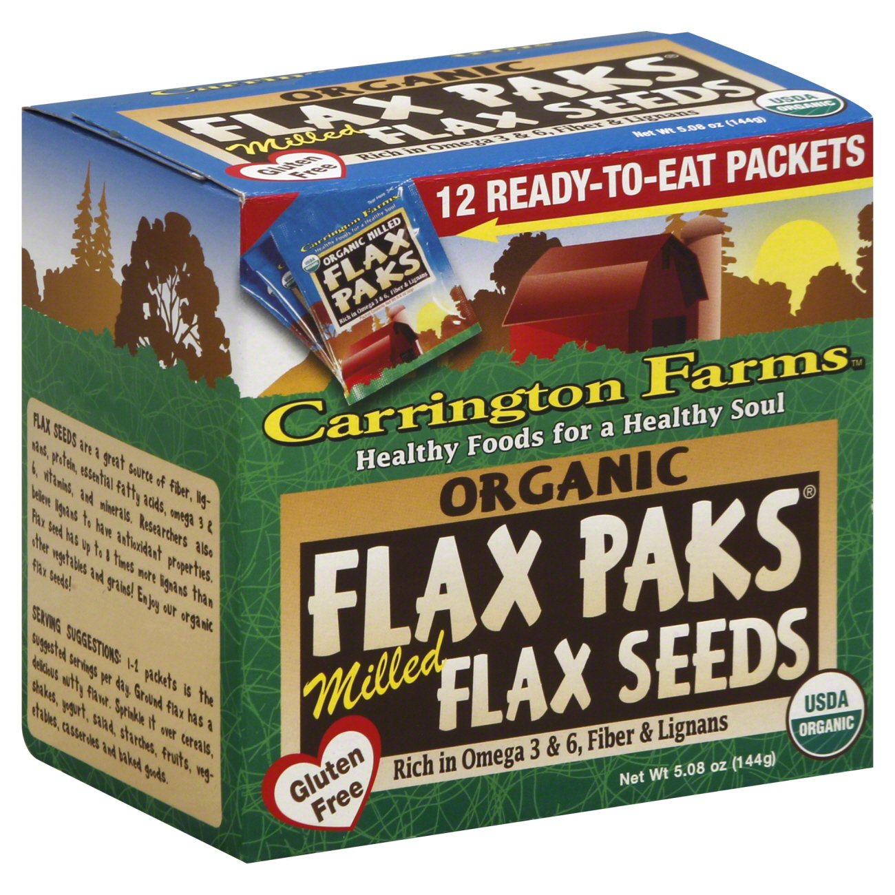Carrington Farms Organic Flax Paks Milled Flax Seeds Shop Flour at HEB