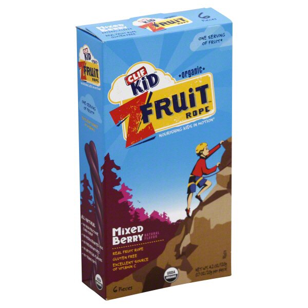 Clif Kid Organic Mixed Berry Z Fruit Ropes - Shop Granola & snack bars ...
