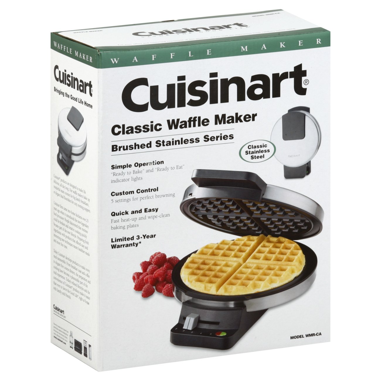 Cuisinart Waffle Maker, Round Flip Belgian, Stainless steel